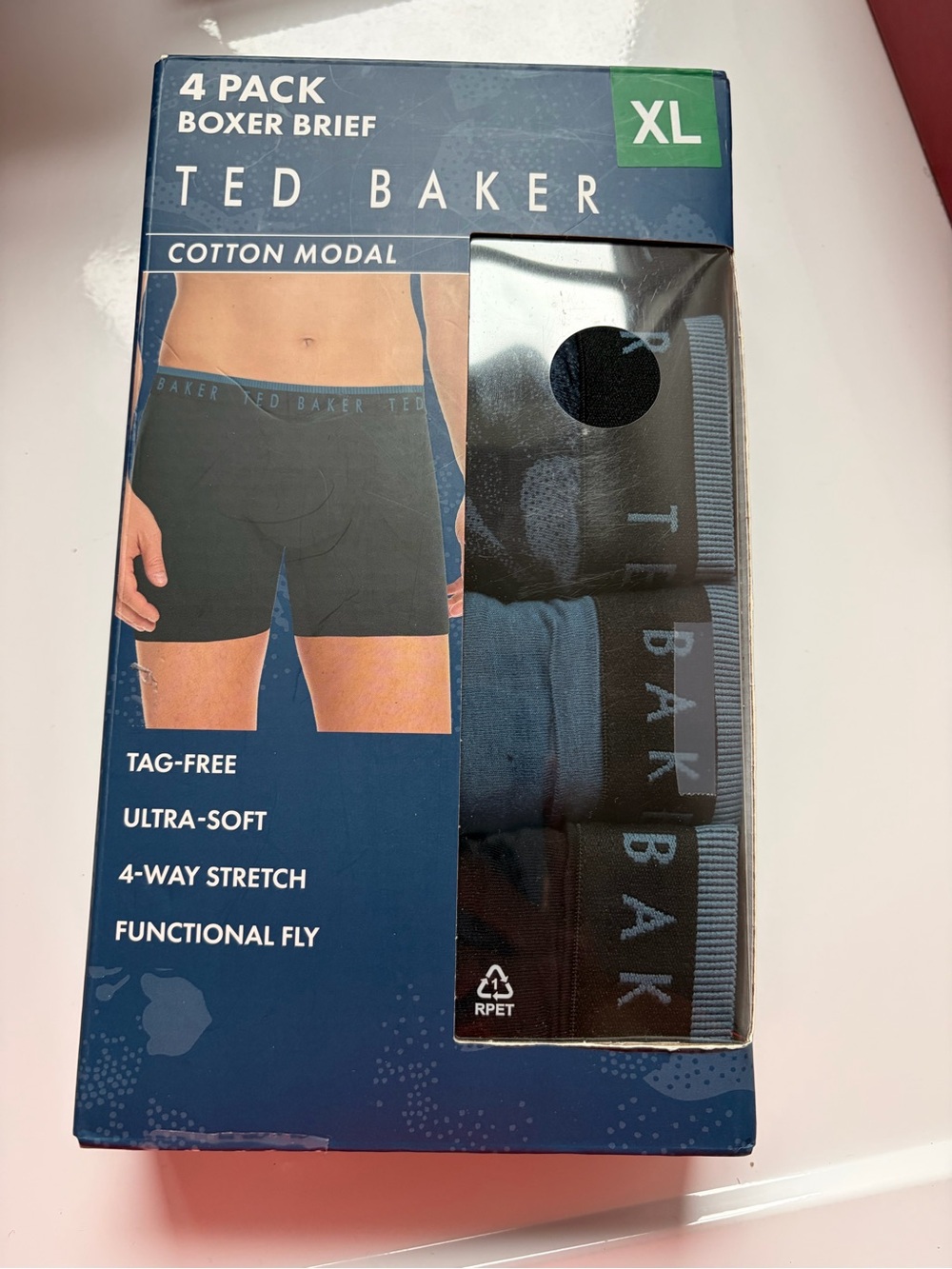 Ted Baker Men's Boxer Briefs - Black & Navy (4 Pack)
